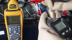 Battery Tester in use