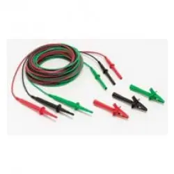 Fluke TEST LEAD SET WITH ALLIGATOR CLIPS, RED/BLK/GRN